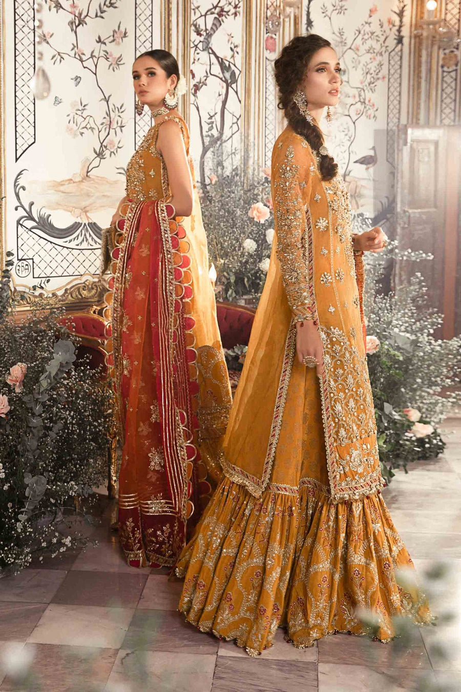 Maria.B Mbroidered Fabrics Unstitched Wedding Formal 3Pc Suit BD-2707