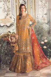 Maria.B Mbroidered Fabrics Unstitched Wedding Formal 3Pc Suit BD-2707