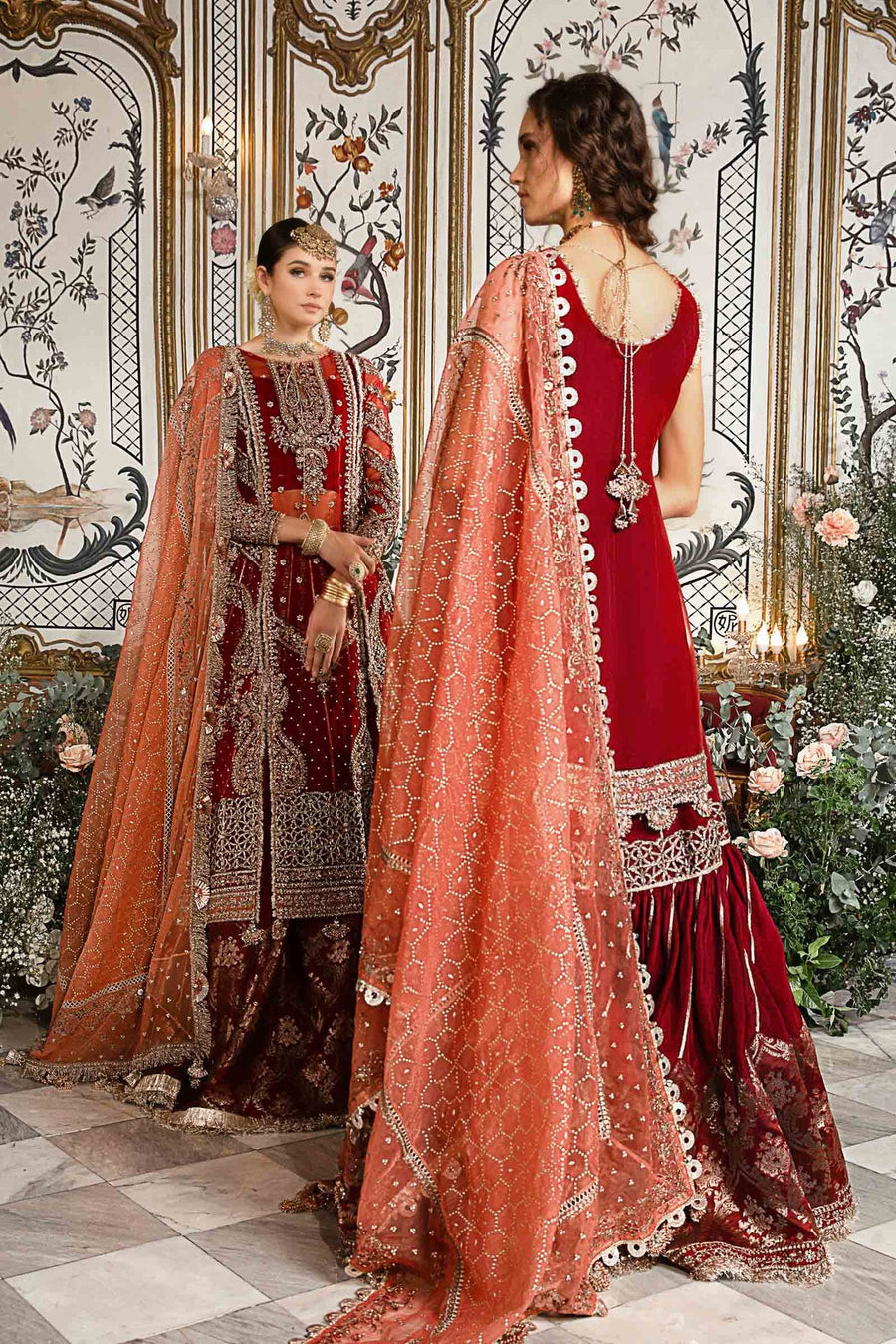Maria.B Mbroidered Fabrics Unstitched Wedding Formal 3Pc Suit BD-2708