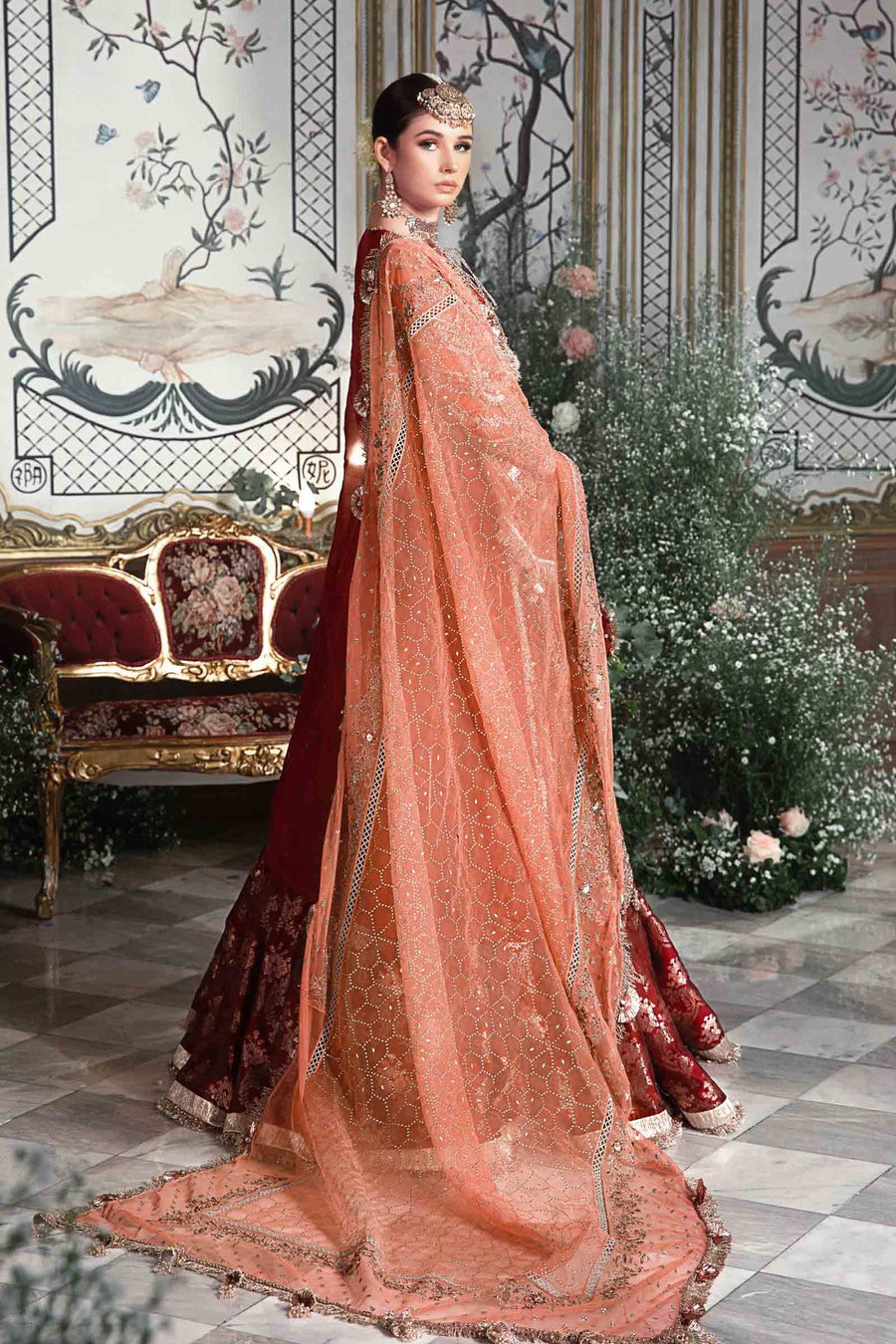 Maria.B Mbroidered Fabrics Unstitched Wedding Formal 3Pc Suit BD-2708