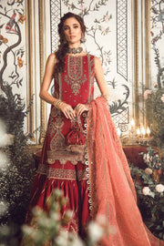Maria.B Mbroidered Fabrics Unstitched Wedding Formal 3Pc Suit BD-2708