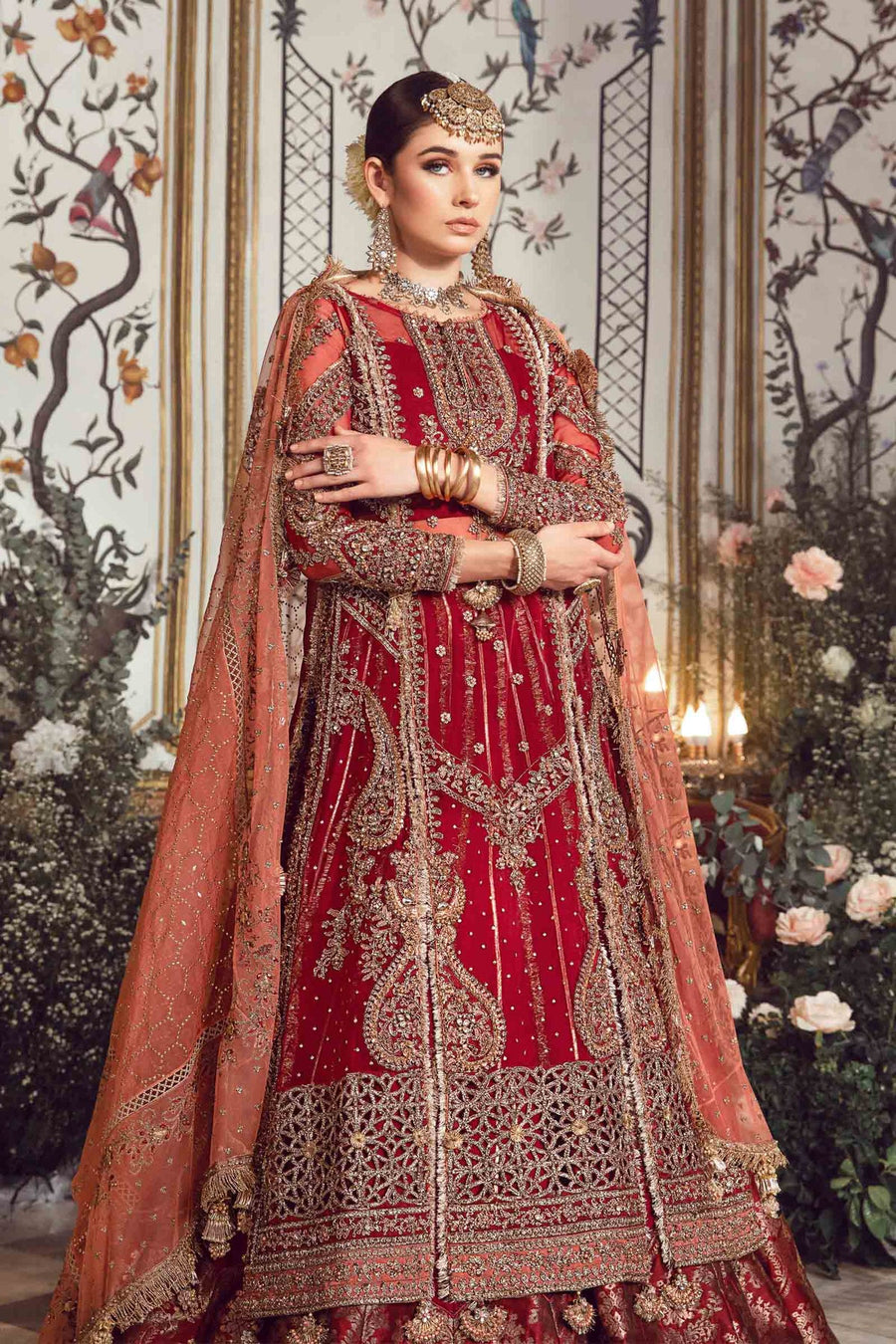 Maria.B Mbroidered Fabrics Unstitched Wedding Formal 3Pc Suit BD-2708
