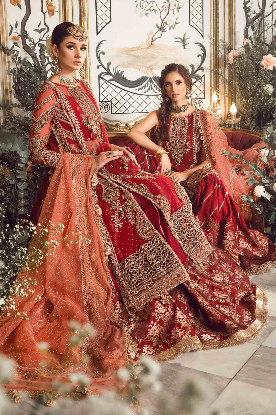 Maria.B Mbroidered Fabrics Unstitched Wedding Formal 3Pc Suit BD-2708