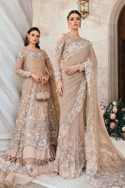 Maria.B Mbroidered Unstitched Organza Saree BD-2801