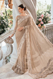 Maria.B Mbroidered Unstitched Organza Saree BD-2801