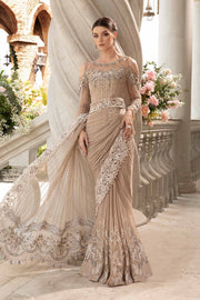 Maria.B Mbroidered Unstitched Organza Saree BD-2801