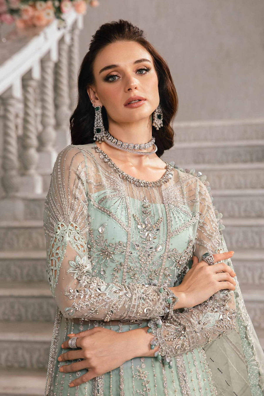 Maria.B Mbroidered Unstitched Organza 3Pc Suit BD-2803
