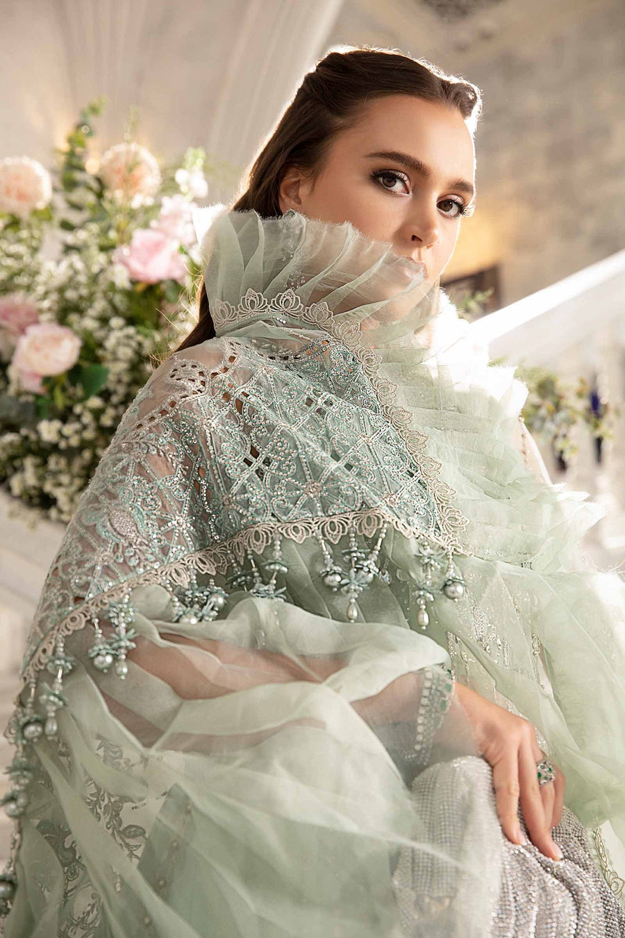 Maria.B Mbroidered Unstitched Organza 3Pc Suit BD-2803