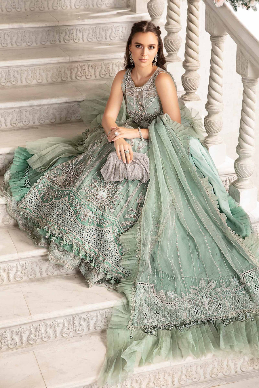 Maria.B Mbroidered Unstitched Organza 3Pc Suit BD-2803