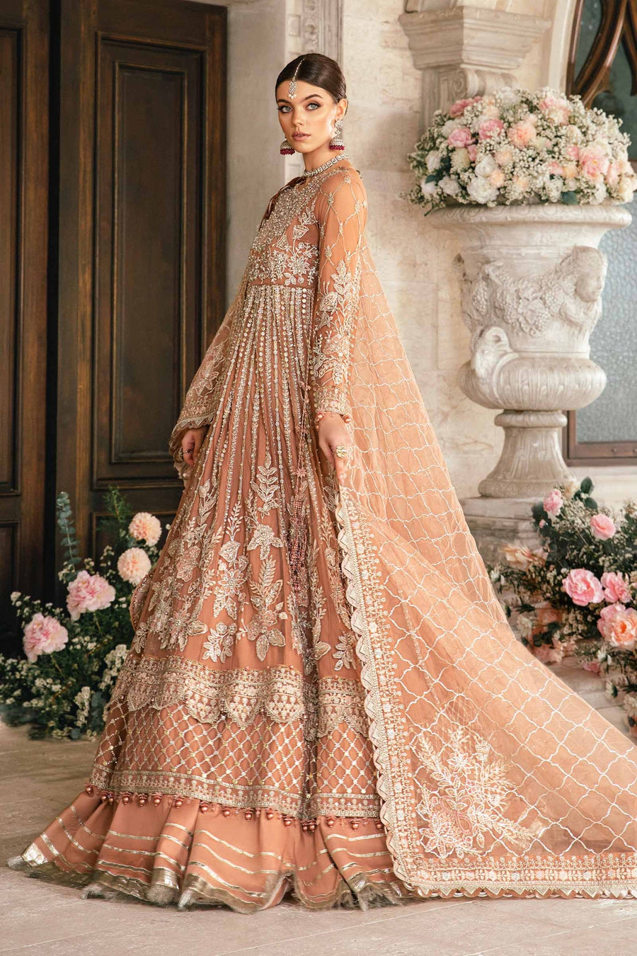 Maria.B Mbroidered Unstitched Net 3Pc Suit BD-2804