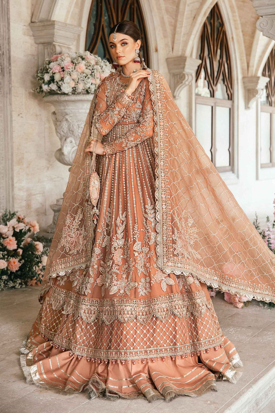 Maria.B Mbroidered Unstitched Net 3Pc Suit BD-2804