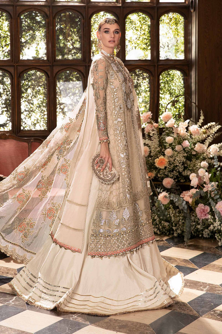 Maria.B Mbroidered Unstitched Organza 3Pc Suit BD-2805