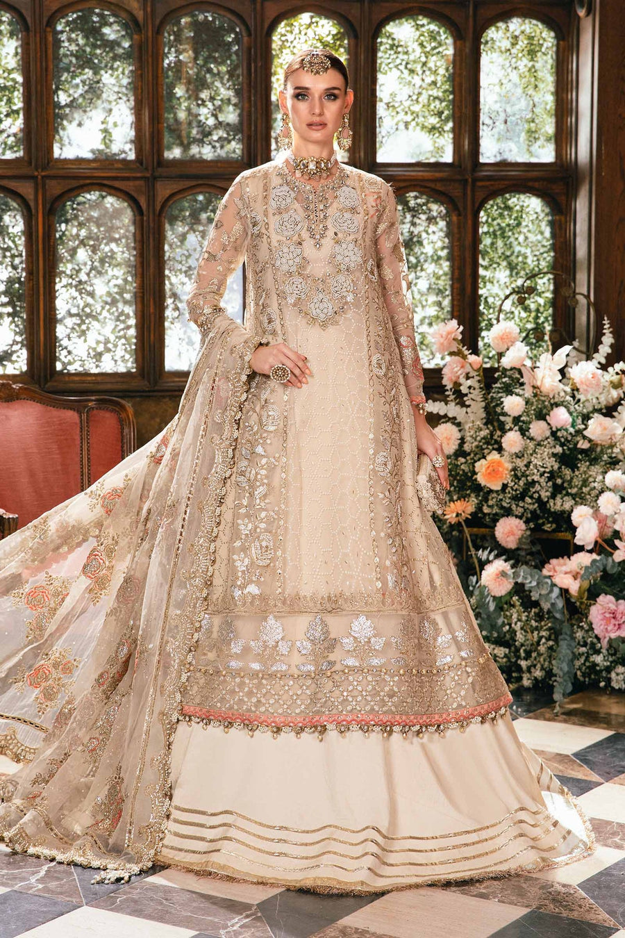 Maria.B Mbroidered Unstitched Organza 3Pc Suit BD-2805