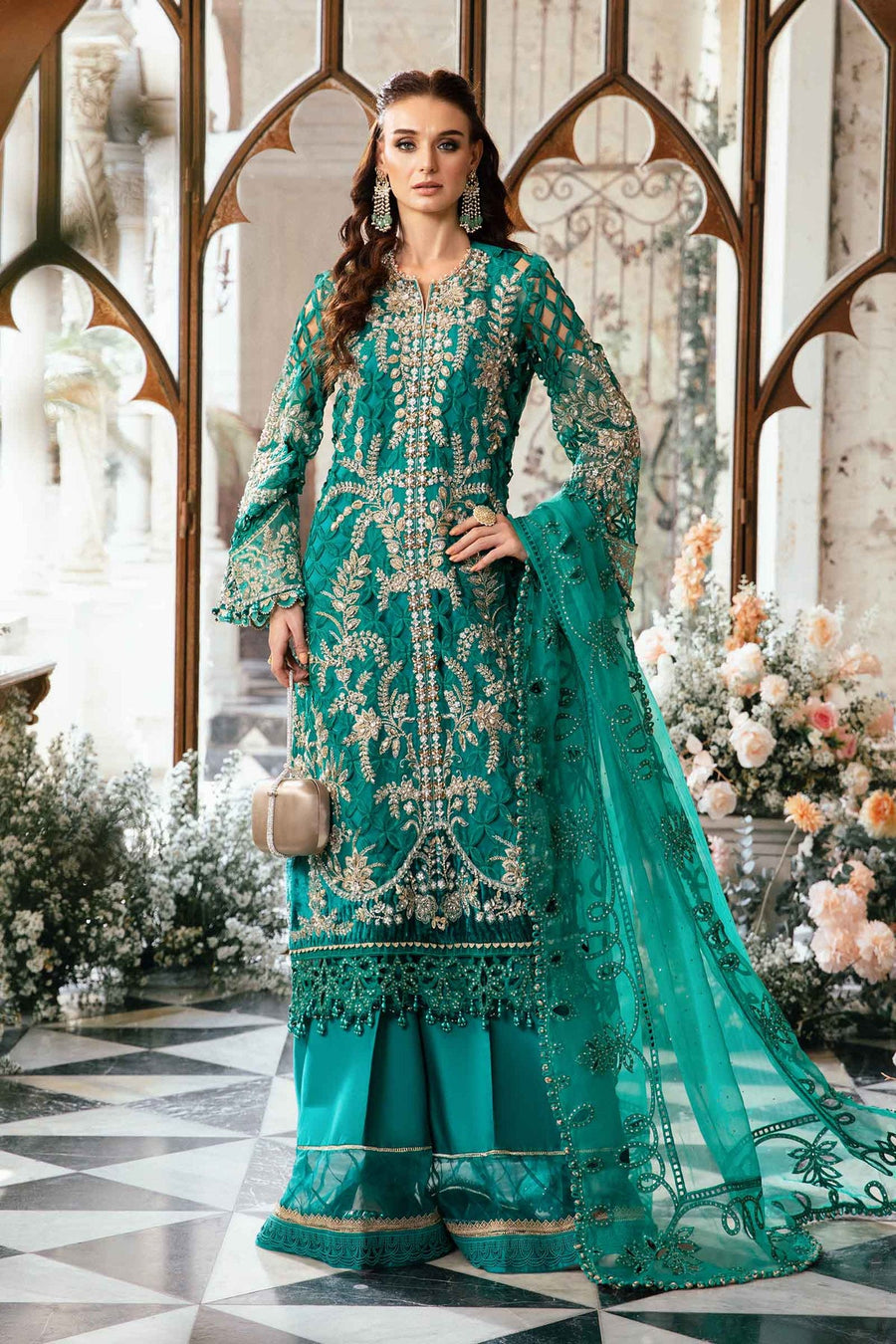 Maria.B Mbroidered Unstitched Organza 3Pc Suit BD-2806