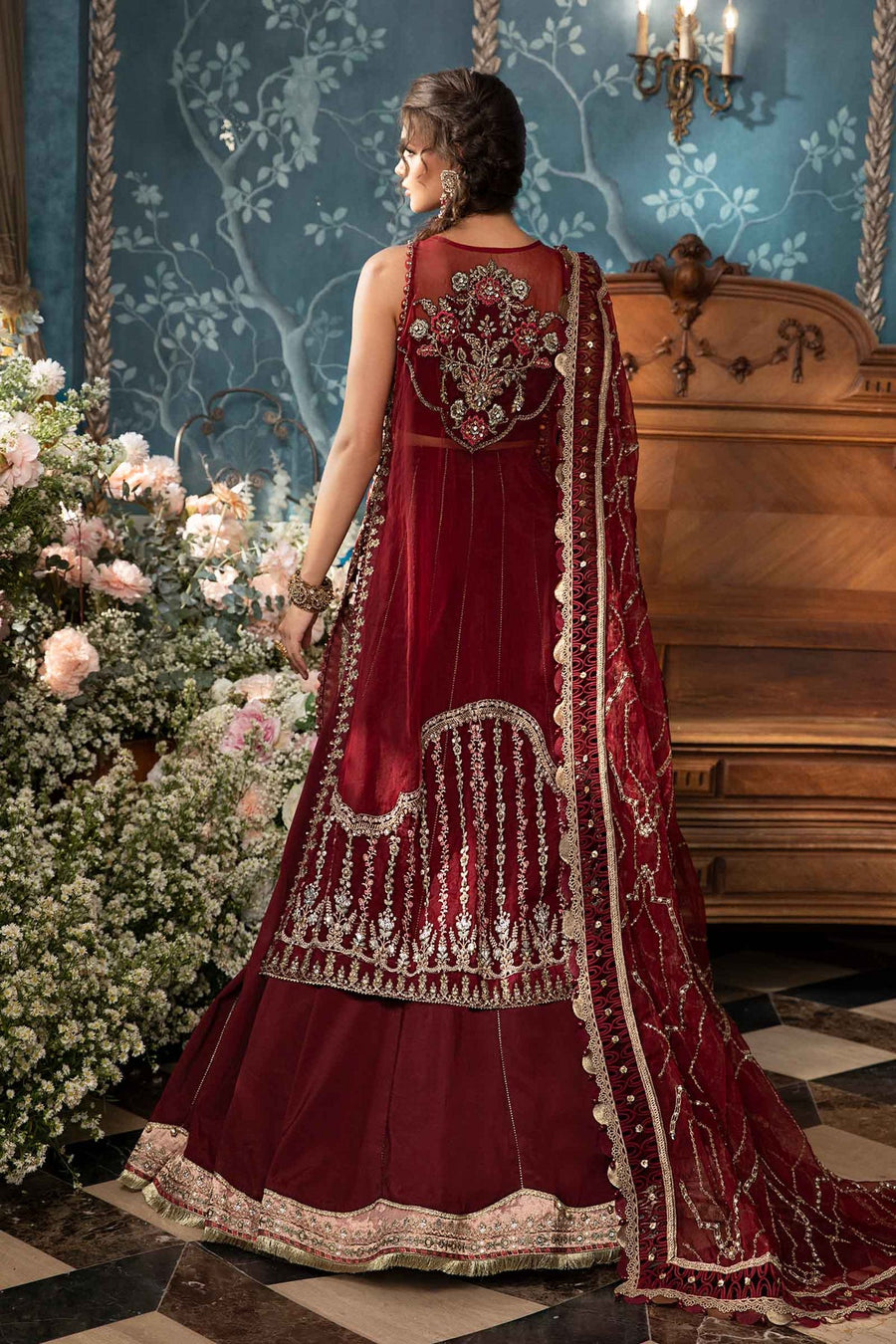 Maria.B Mbroidered Unstitched Organza 3Pc Suit BD-2807