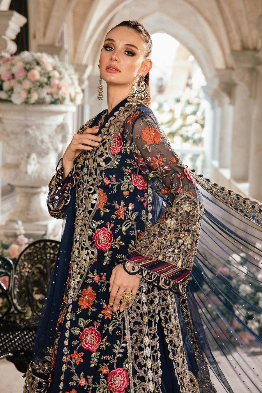 Maria.B Mbroidered Unstitched Organza 3Pc Suit BD-2808