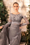 Maria.B Mbroidered Organza Unstitched 3 Piece Suit BD-2902