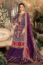Maria.B Mbroidered Raw Silk Unstitched 3 Piece Suit BD-2903