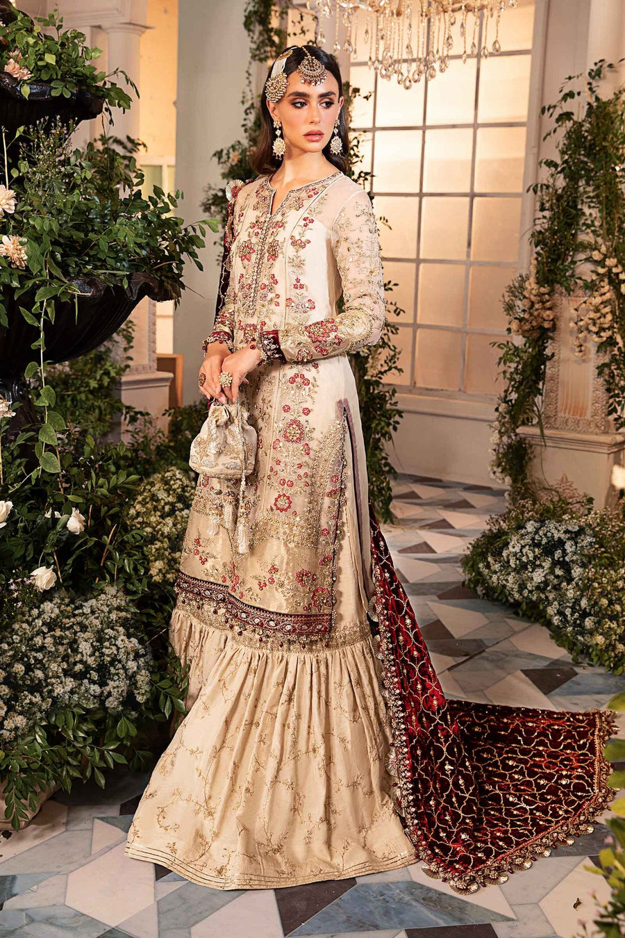 Maria.B Mbroidered Organza Unstitched 3 Piece Suit BD-2905