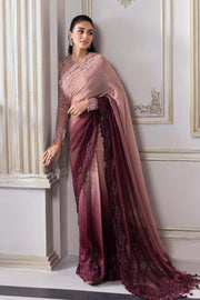 Maria.B Mbroidered Unstitched Embroidered Chiffon Saree BD-3001