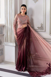 Maria.B Mbroidered Unstitched Embroidered Chiffon Saree BD-3001