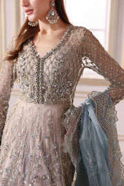 Maria.B Mbroidered 3 Piece Unstitched Embroidered Net Suit BD-3002
