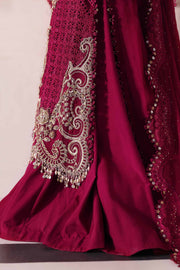 Maria.B Mbroidered 3 Piece Unstitched Embroidered Chiffon Suit BD-3003