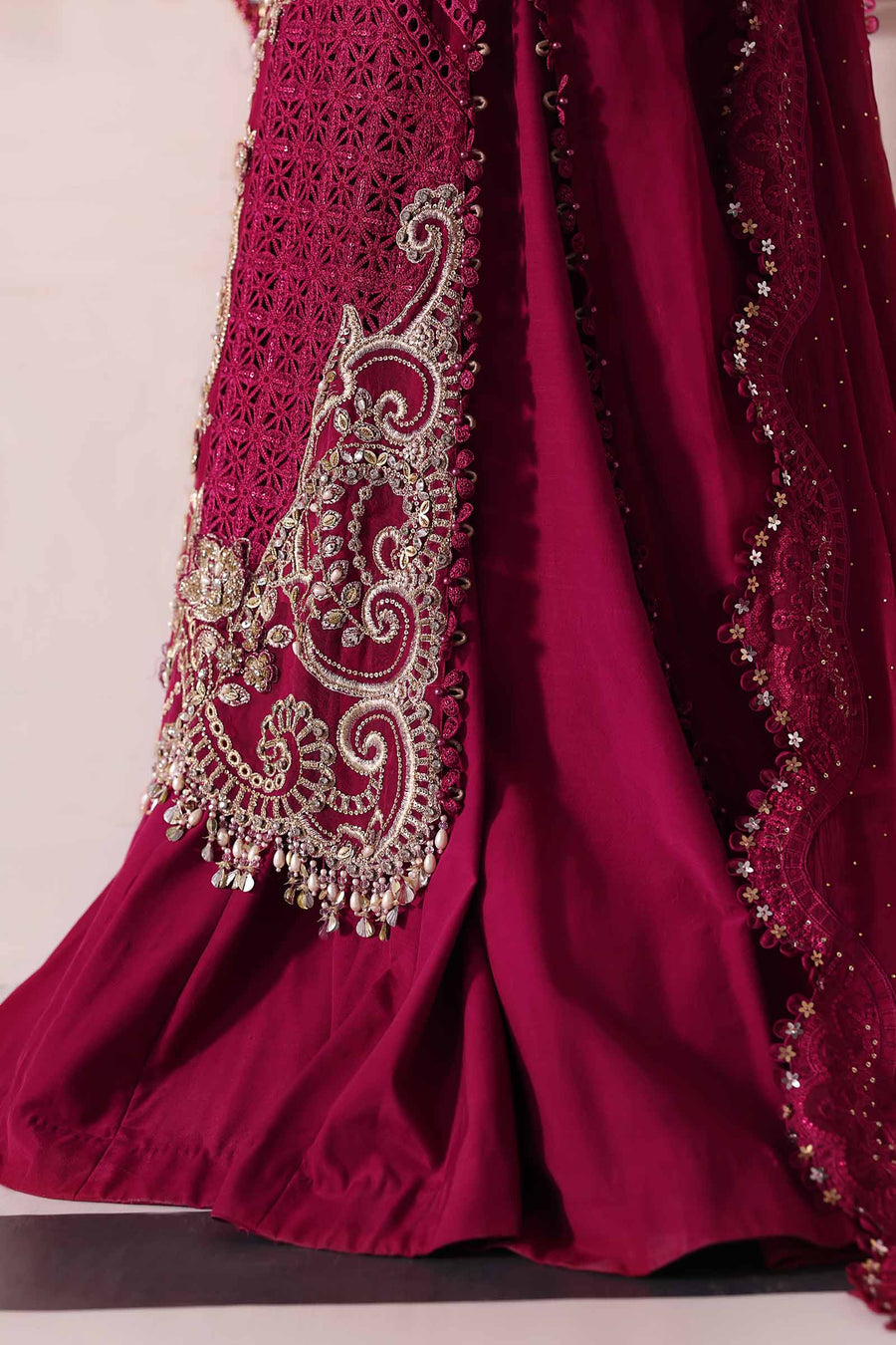 Maria.B Mbroidered 3 Piece Unstitched Embroidered Chiffon Suit BD-3003