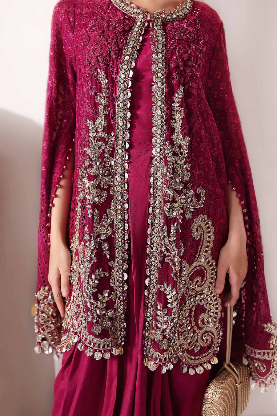 Maria.B Mbroidered 3 Piece Unstitched Embroidered Chiffon Suit BD-3003