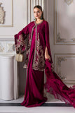 Maria.B Mbroidered 3 Piece Unstitched Embroidered Chiffon Suit BD-3003