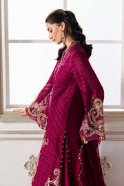 Maria.B Mbroidered 3 Piece Unstitched Embroidered Chiffon Suit BD-3003