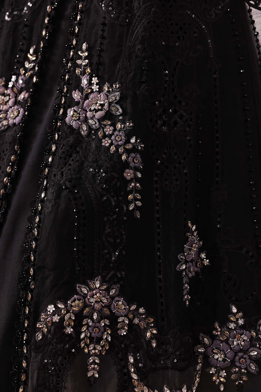 Maria.B Mbroidered 3 Piece Unstitched Embroidered Organza Suit BD-3004
