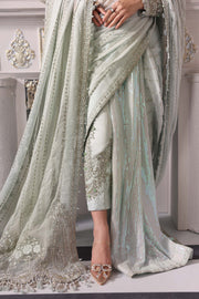 Maria.B Mbroidered 3 Piece Unstitched Embroidered Chiffon Suit BD-3005