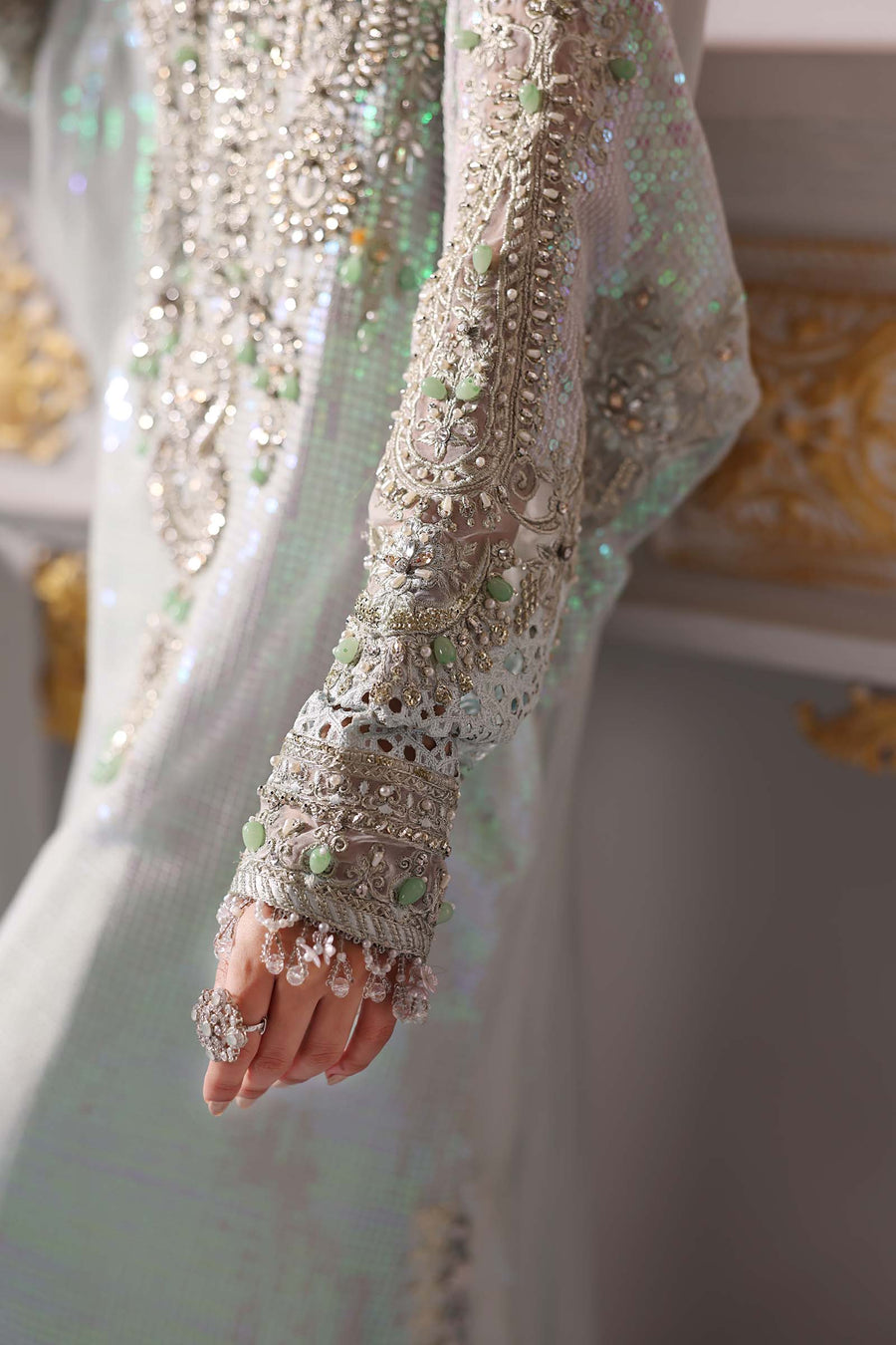 Maria.B Mbroidered 3 Piece Unstitched Embroidered Chiffon Suit BD-3005