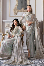 Maria.B Mbroidered 3 Piece Unstitched Embroidered Chiffon Suit BD-3005