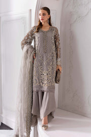Maria.B Mbroidered 3 Piece Unstitched Embroidered Organza Suit BD-3006