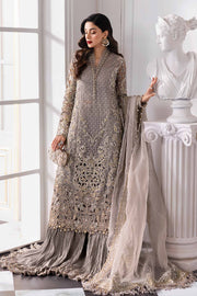 Maria.B Mbroidered 3 Piece Unstitched Embroidered Organza Suit BD-3006