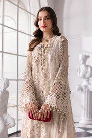 Maria.B Mbroidered 3 Piece Unstitched Embroidered Chiffon Suit BD-3007
