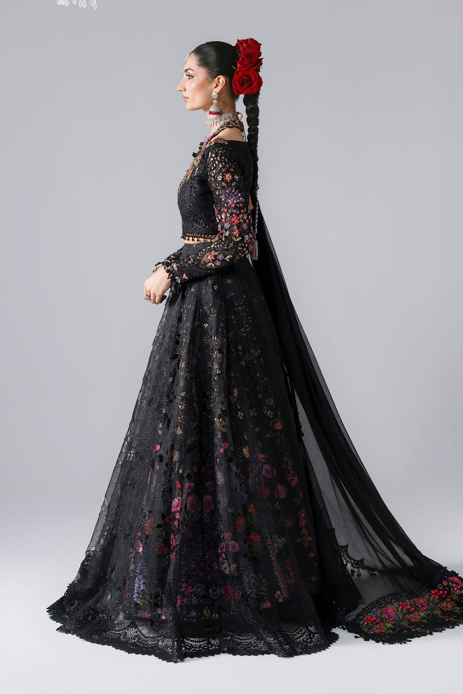 Maria B Mbroidered Unstitched Embroidered Organza 3Pc Suit BD-3101