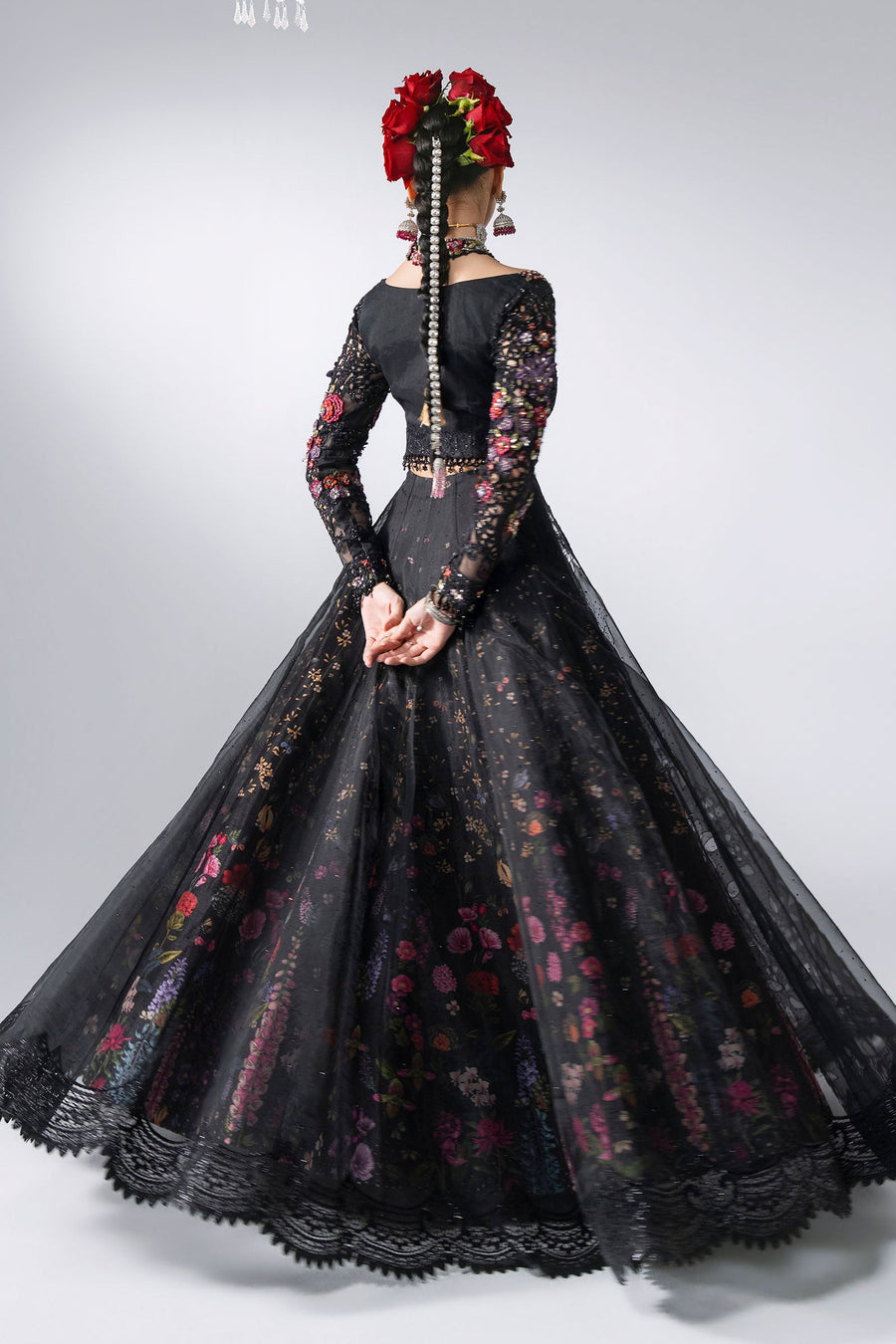 Maria B Mbroidered Unstitched Embroidered Organza 3Pc Suit BD-3101