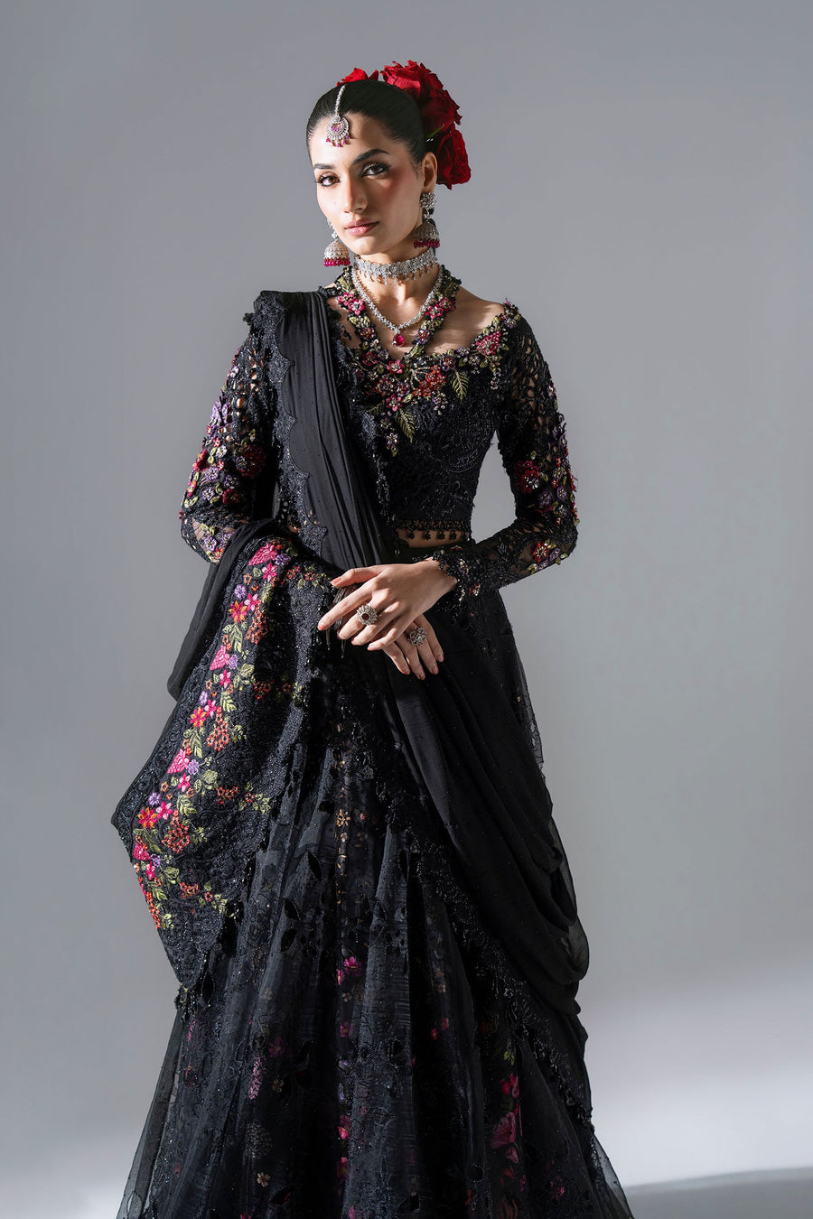 Maria B Mbroidered Unstitched Embroidered Organza 3Pc Suit BD-3101