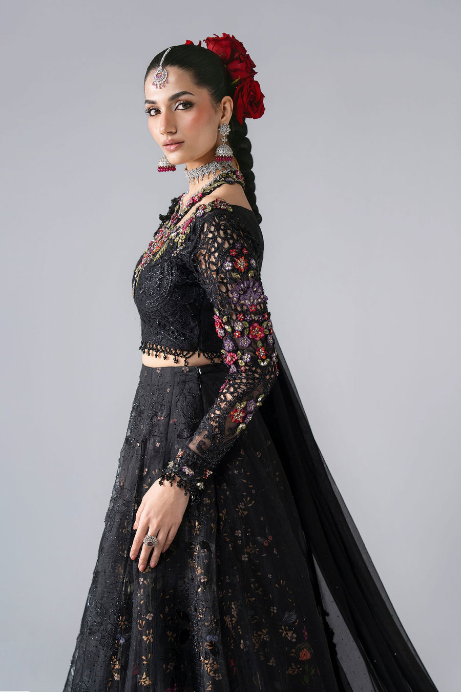 Maria B Mbroidered Unstitched Embroidered Organza 3Pc Suit BD-3101