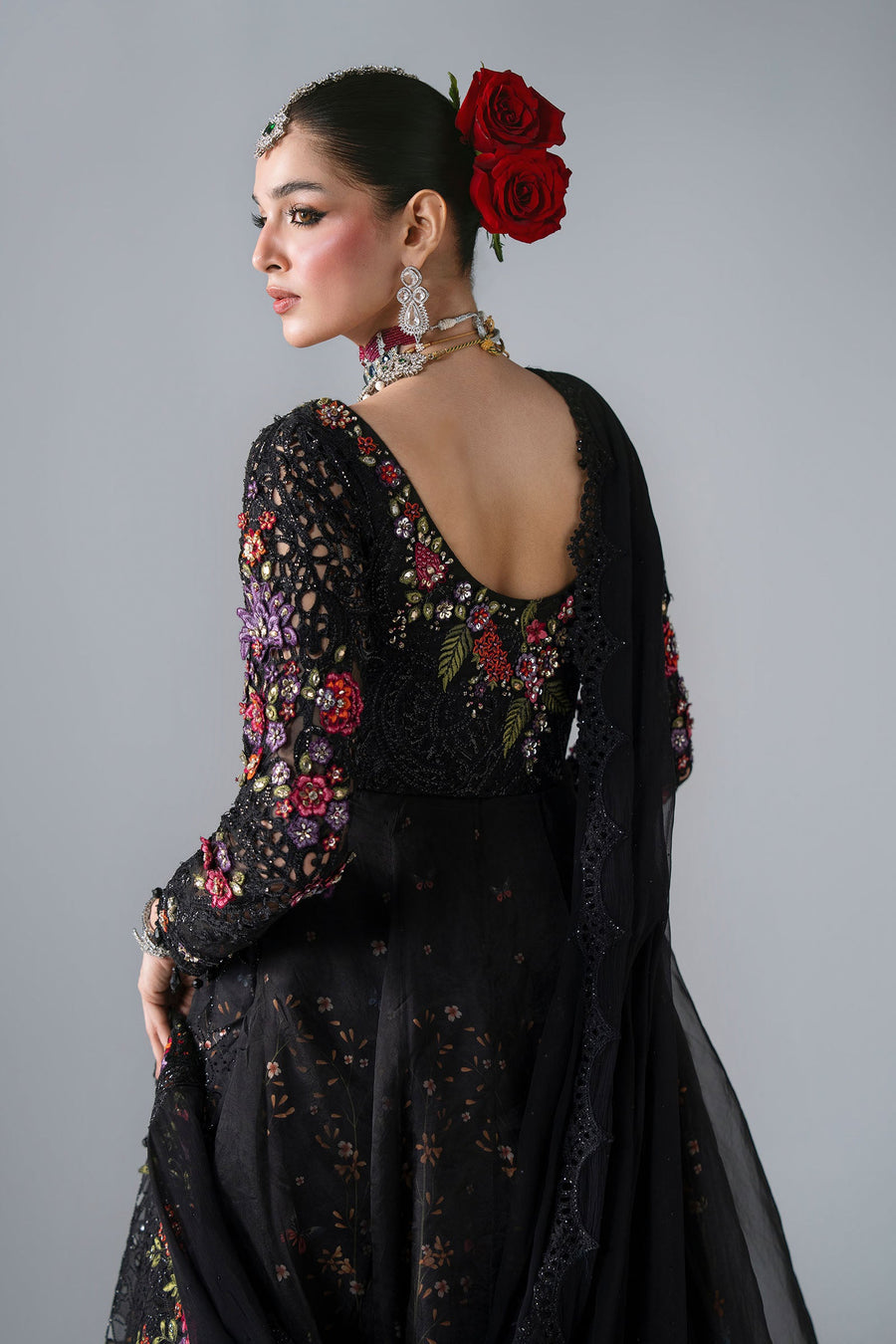 Maria B Mbroidered Unstitched Embroidered Organza 3Pc Suit BD-3101