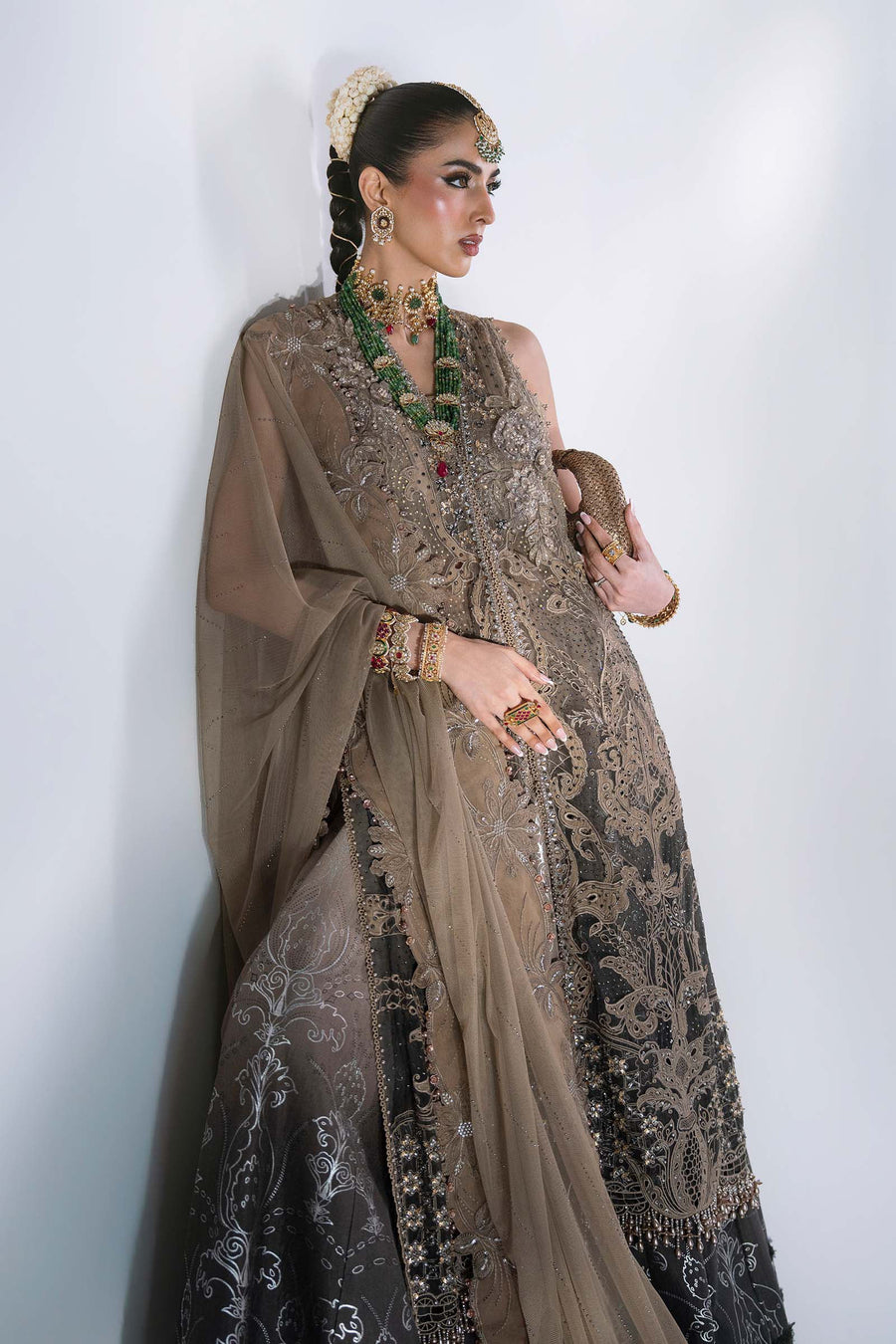 Maria B Mbroidered Unstitched Embroidered Chiffon 3Pc Suit BD-3102