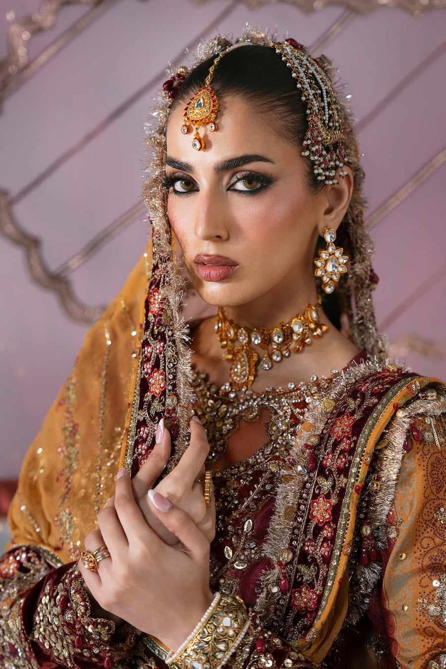 Maria B Mbroidered Unstitched Embroidered Raw Silk 3Pc Suit BD-3104