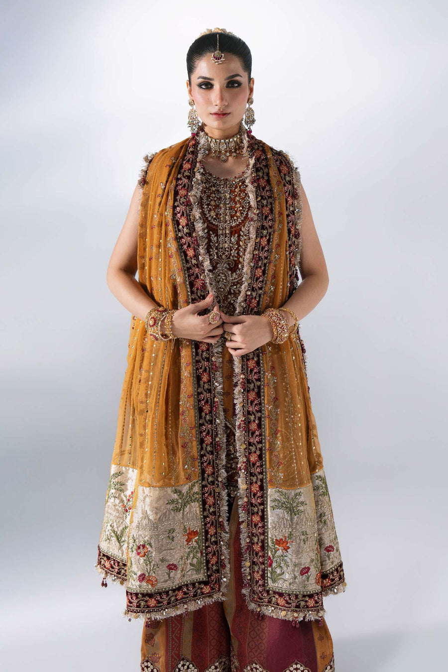 Maria B Mbroidered Unstitched Embroidered Raw Silk 3Pc Suit BD-3104