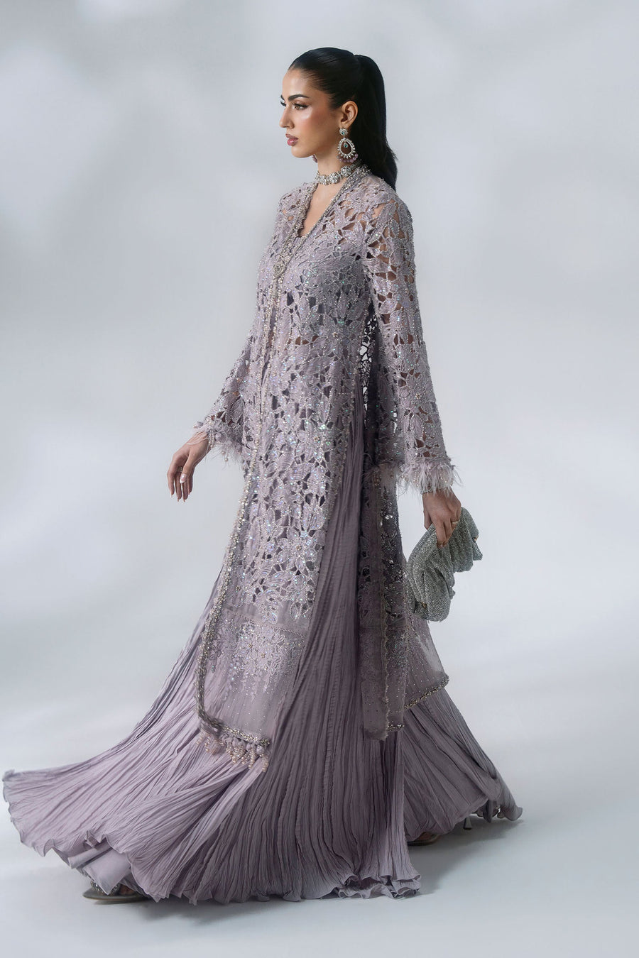 Maria B Mbroidered Unstitched Embroidered Organza 3Pc Suit BD-3105
