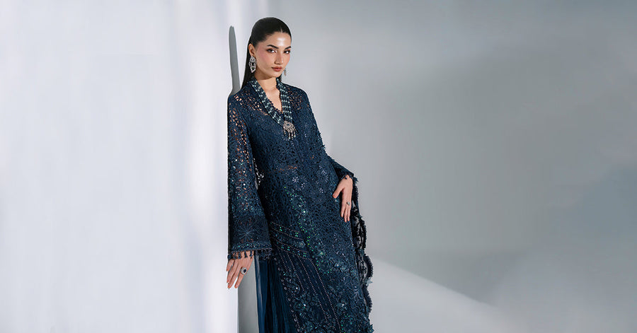 Maria B Mbroidered Unstitched Embroidered Organza 3Pc Suit BD-3106