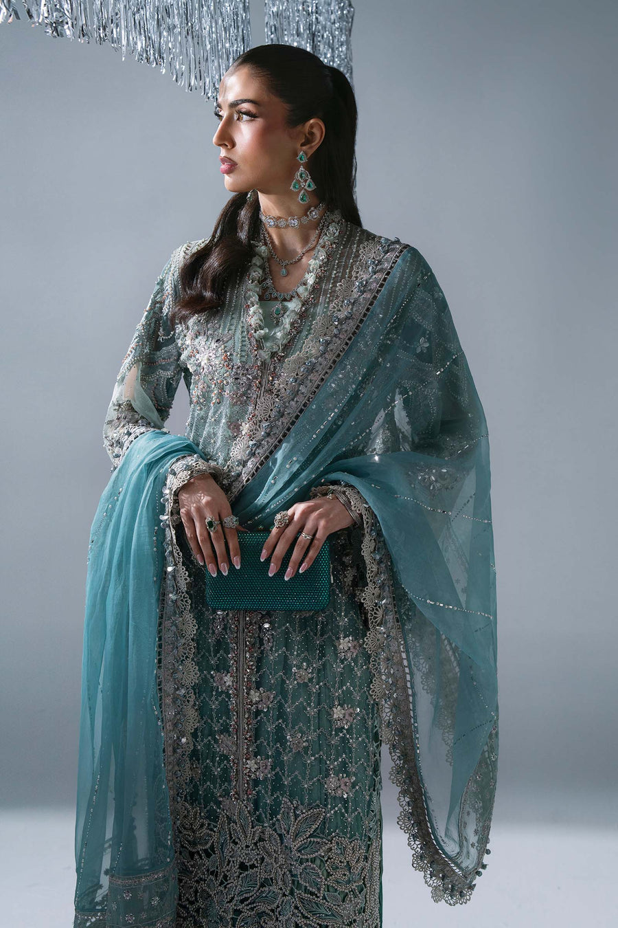 Maria B Mbroidered Unstitched Embroidered Organza 3Pc Suit BD-3107