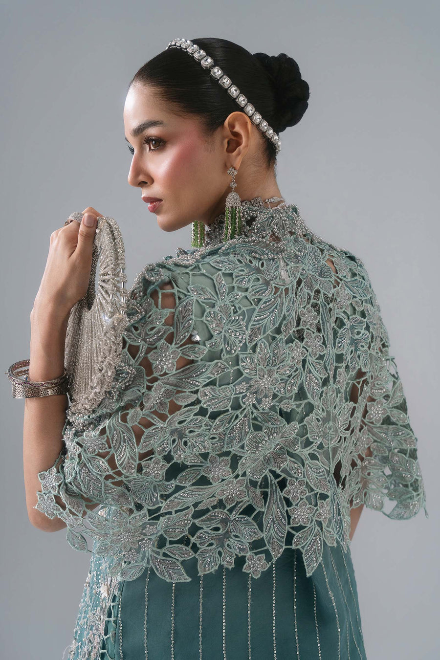 Maria B Mbroidered Unstitched Embroidered Organza 3Pc Suit BD-3107
